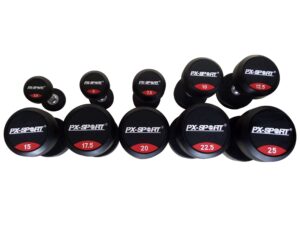 Gumijotu hanteļu komplekts 12,5-35kg (475kg) - 10 pāri