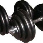 Saliekamas gumijotas hanteles 2x28kg