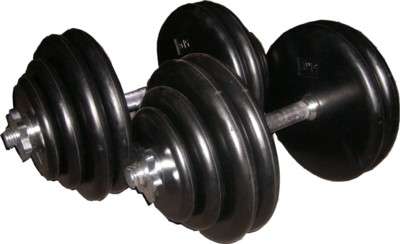 Saliekamas gumijotas hanteles 2x28kg